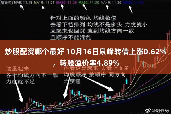 炒股配资哪个最好 10月16日泉峰转债上涨0.62%，转股溢价率4.89%