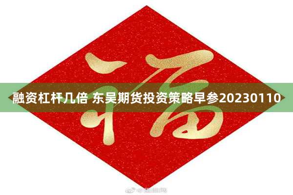 融资杠杆几倍 东吴期货投资策略早参20230110